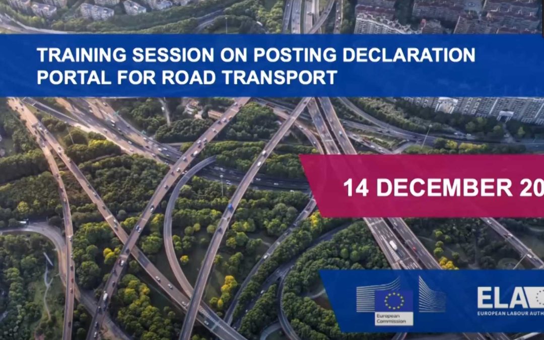 Sesiunea de instruire privind utilizarea portalului de declarații de detașare pentru Transport Rutier